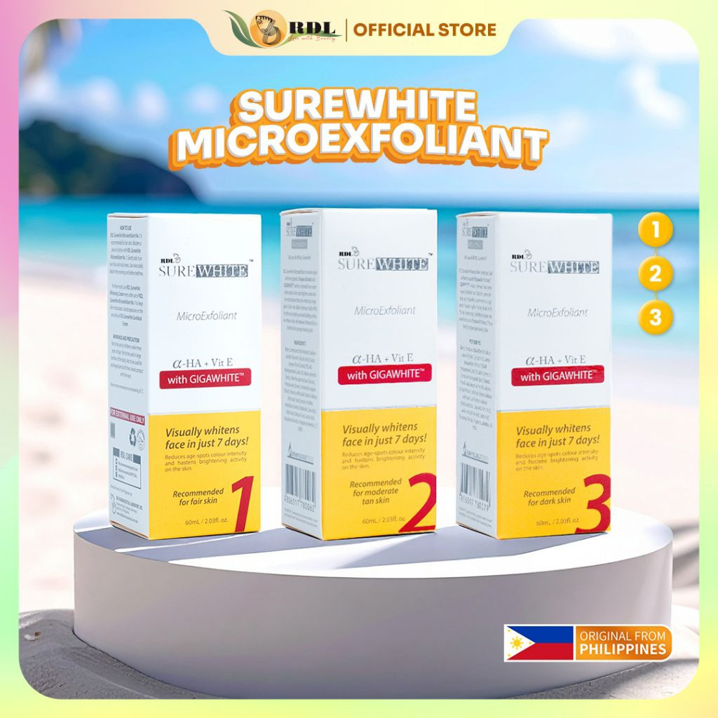 RDL Surewhite Microexfoliant Toner RDL No 1 2 3 Memperbaiki Wajah Bruntusan Jerawat Flek Hitam Kusam