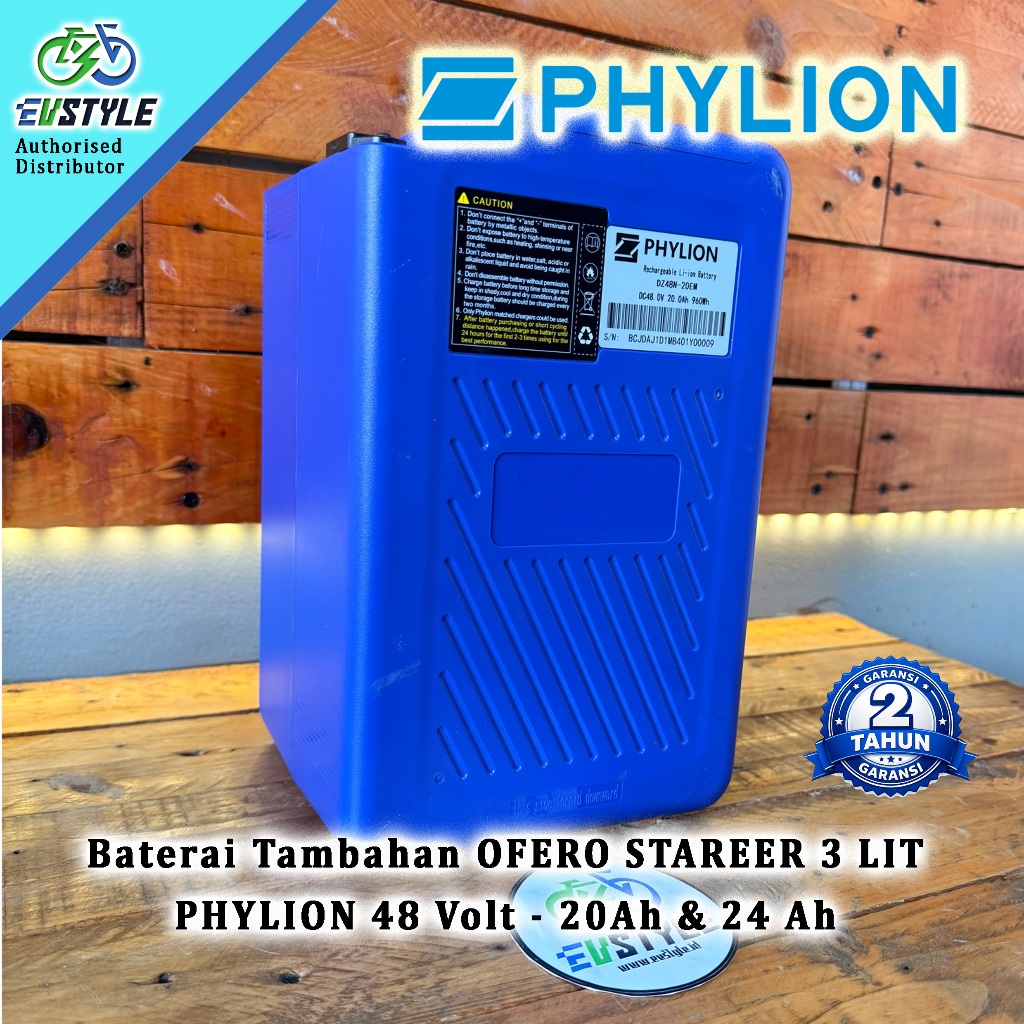 Baterai Tambahan / Gendong OFERO STAREER 3 LIT - PHYLION 48V 20Ah
