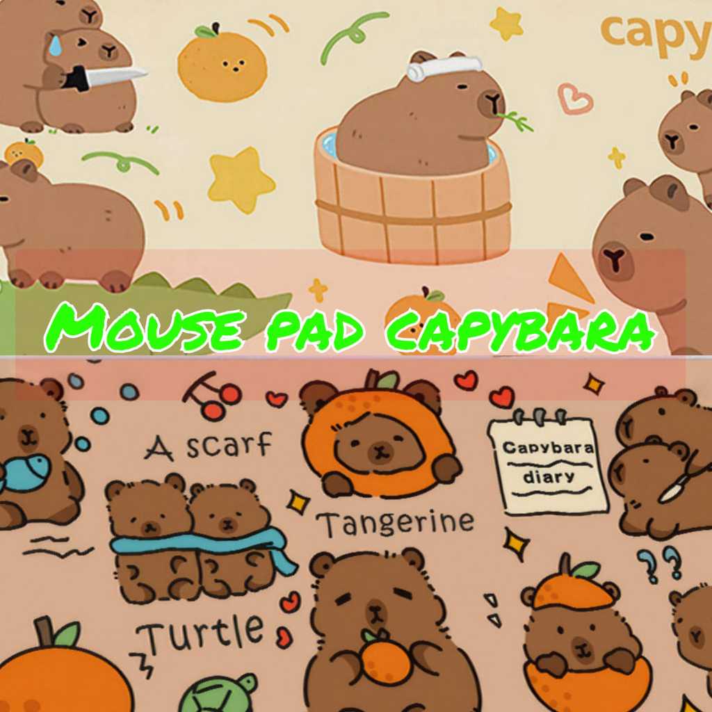 GM - MOUSE PAD CAPYBARA | ALAS MOUSE | CAPIBARA | MOUSE GAMING PANJANG | DESK MAT CAPYBARA