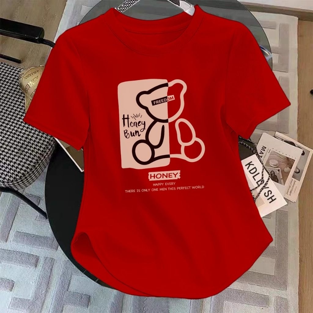 Koas oblong wanita/atasan wanita/kaos oblong oval lengan pendek wanita/atasan wanita kekinian/kaos p