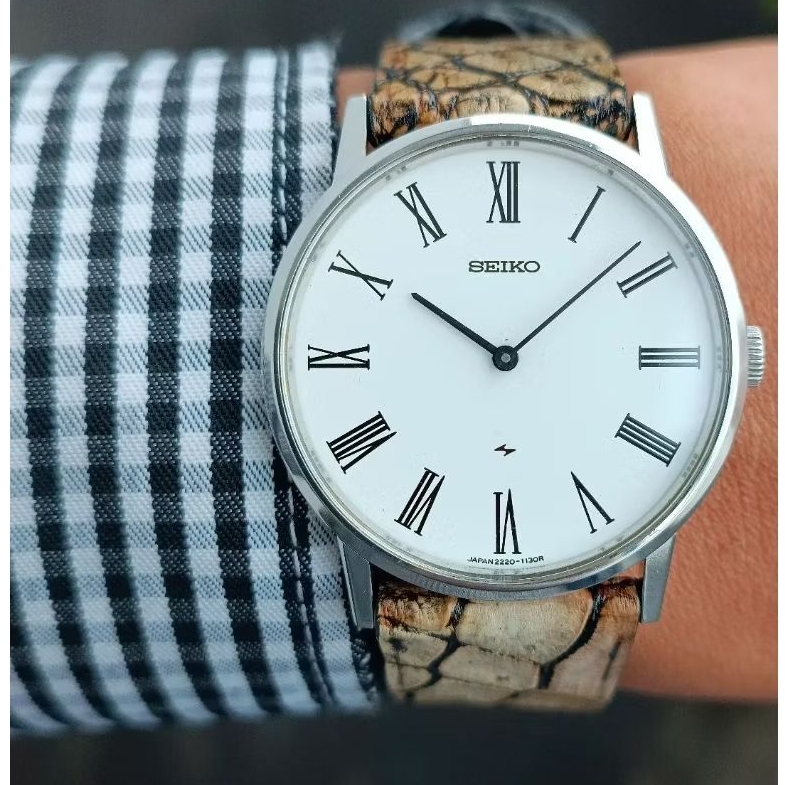 Jam Tangan Seiko Chariot White Dial Roman Index