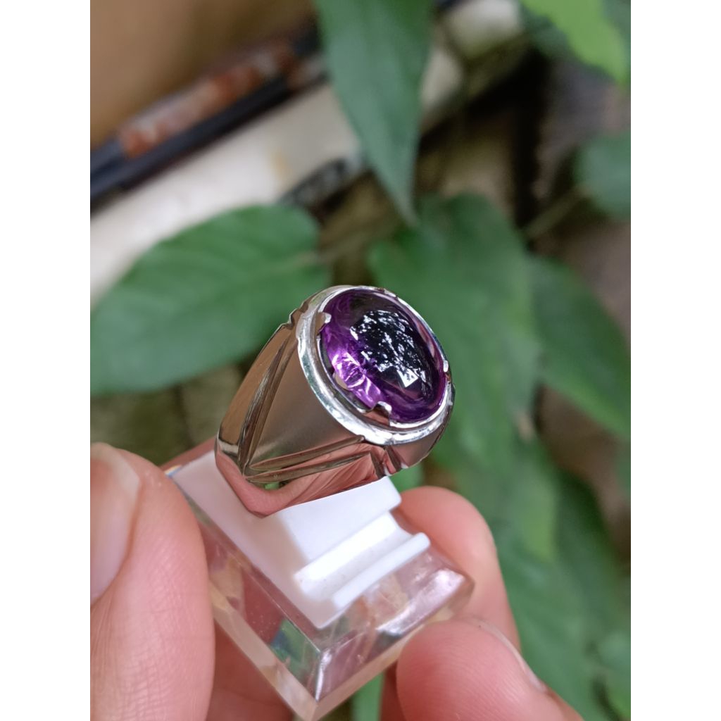 Batu cincin Amethyst Bungur Tanjung Bintang Lampung
