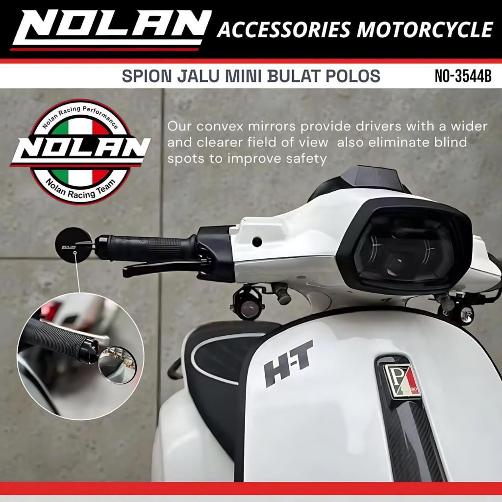 Spion Jalu Bulat NOLAN Universal / Spion Bar end / Spion Jalu Bar End / spion jalu vario 150