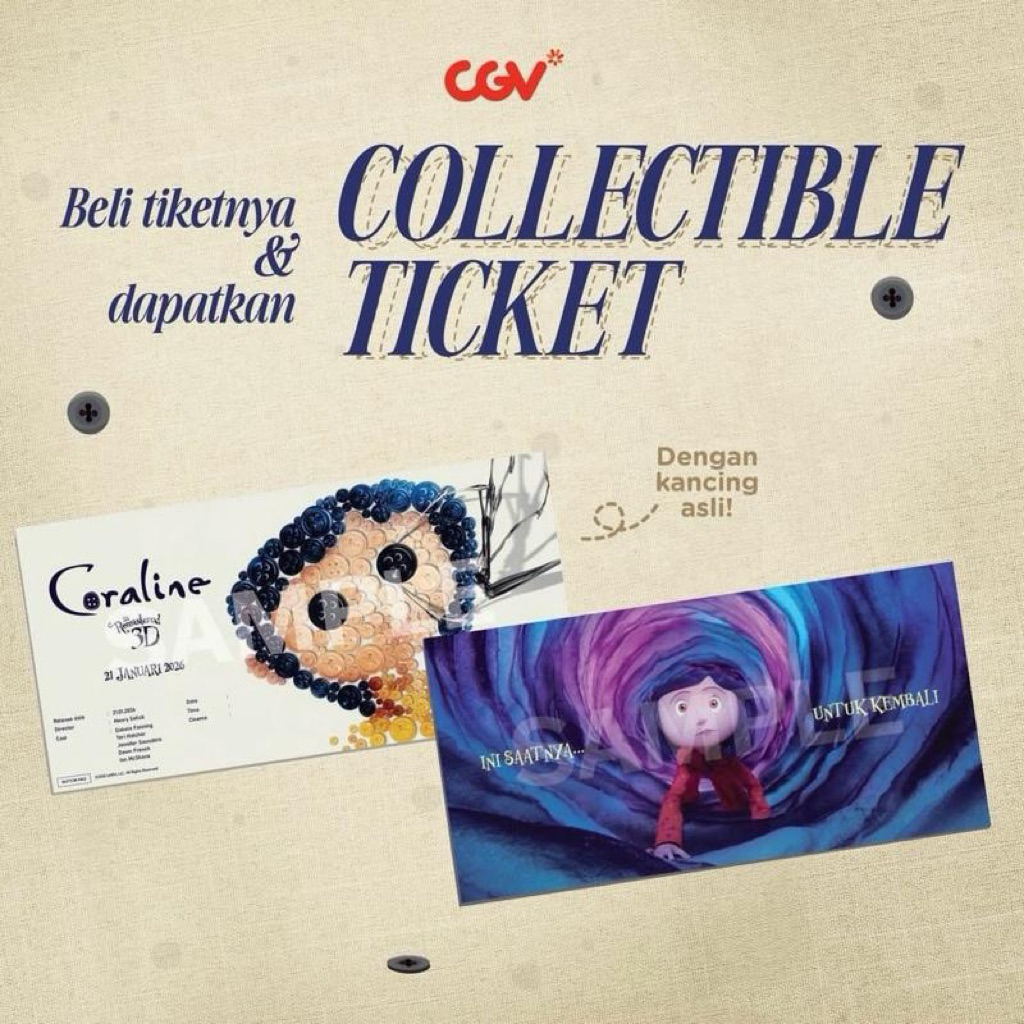 Official Caroline Collectible Ticket, CGV