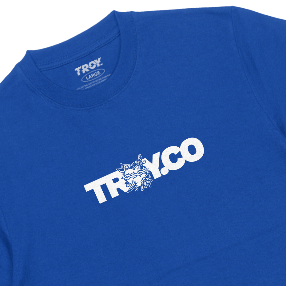 Troy Company Tshirt Royal Blue Hurt Heart - Kaos Lengan Pendek Kaos Biru Benhur MTD 2766