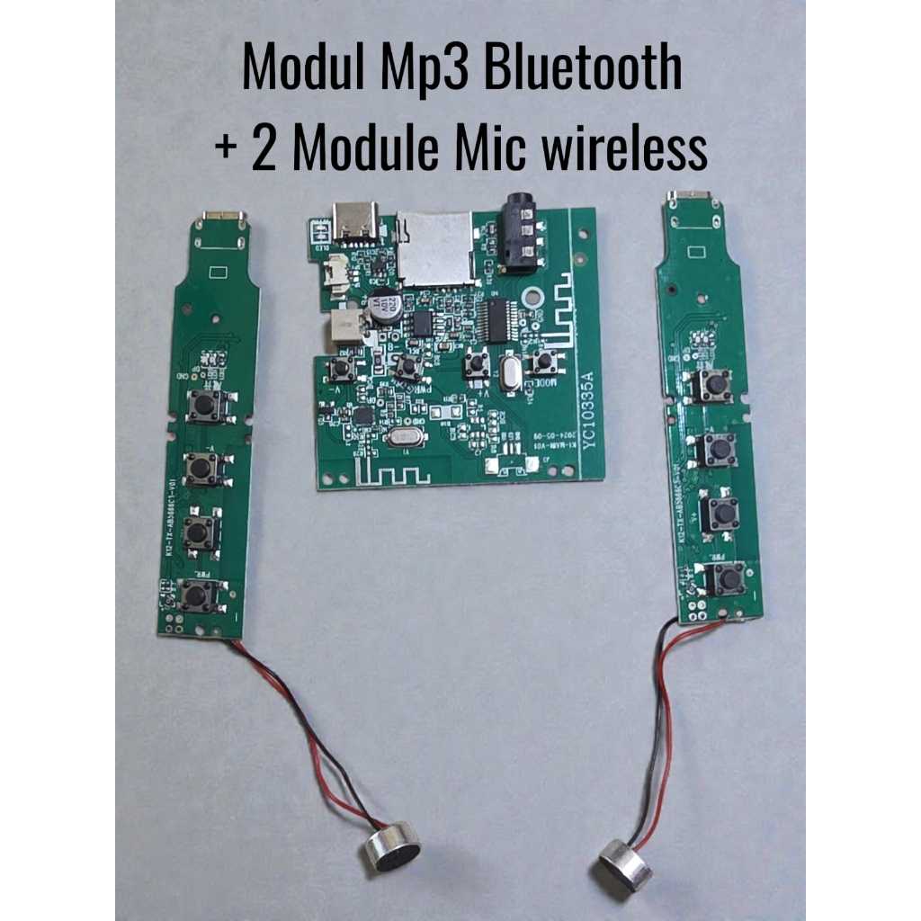 MODULE MP3 BLUETOOTH SET K12 DUAL MIC WIRELESS COPOTAN MODULE MP3 PLAYER + MIC WIRELESS