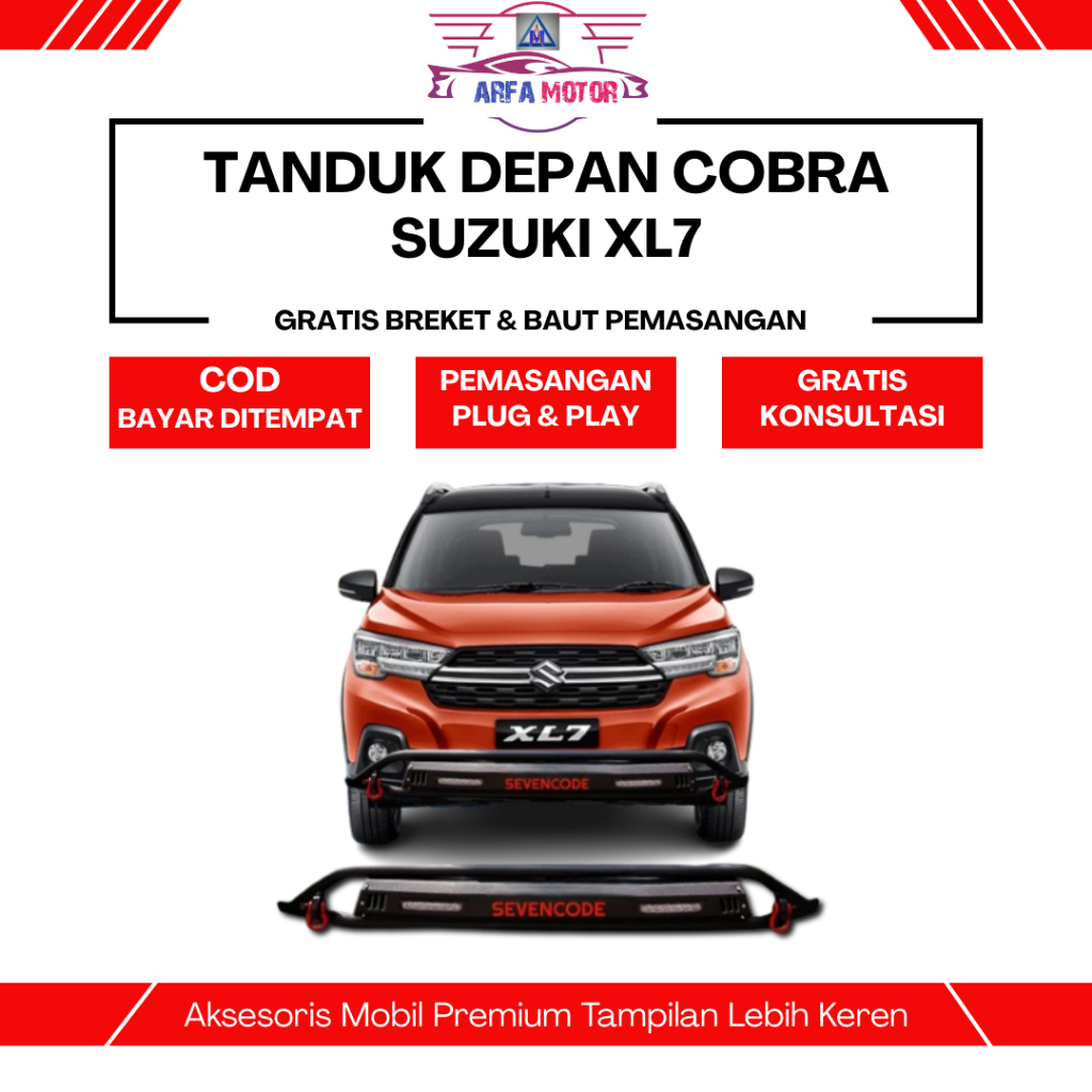 Tanduk Depan Suzuki XL7 Besi Model Cobra Bumper Depan XL7 Besi Model Cobra