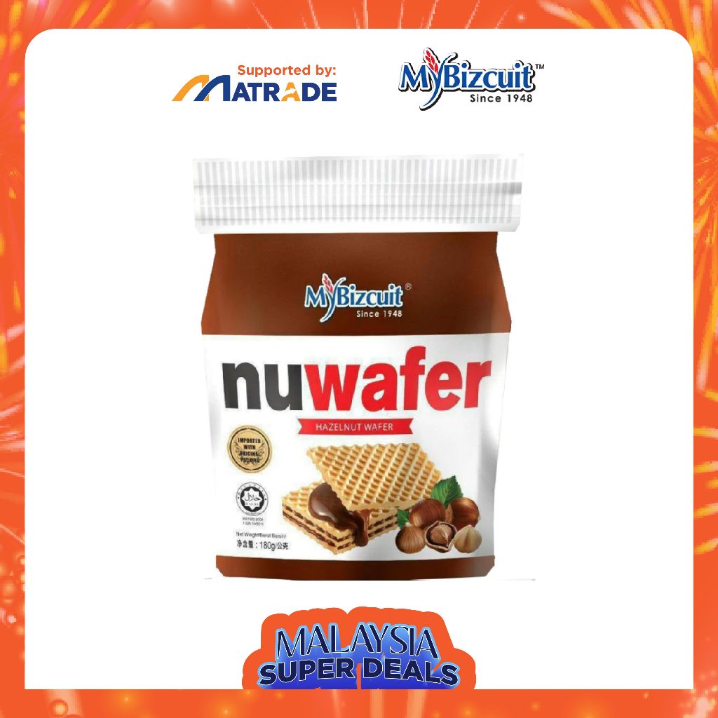 Mybizcuit | NuWafer | Wafer Coklat | Kacang Hazelnut Renyah
