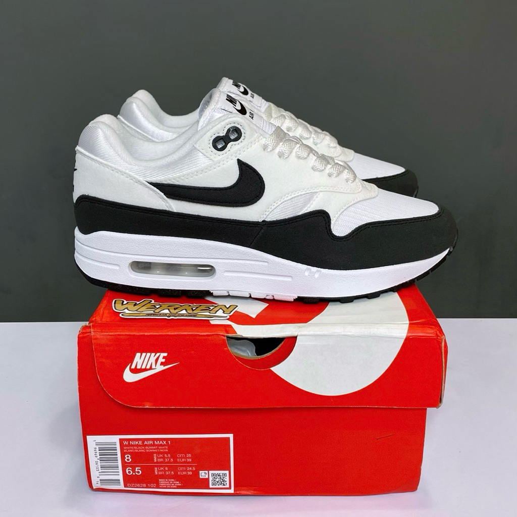 NIKE AIR MAX 1 WHITE/BLACK DZ2628102 (ORIGINAL BNIB)