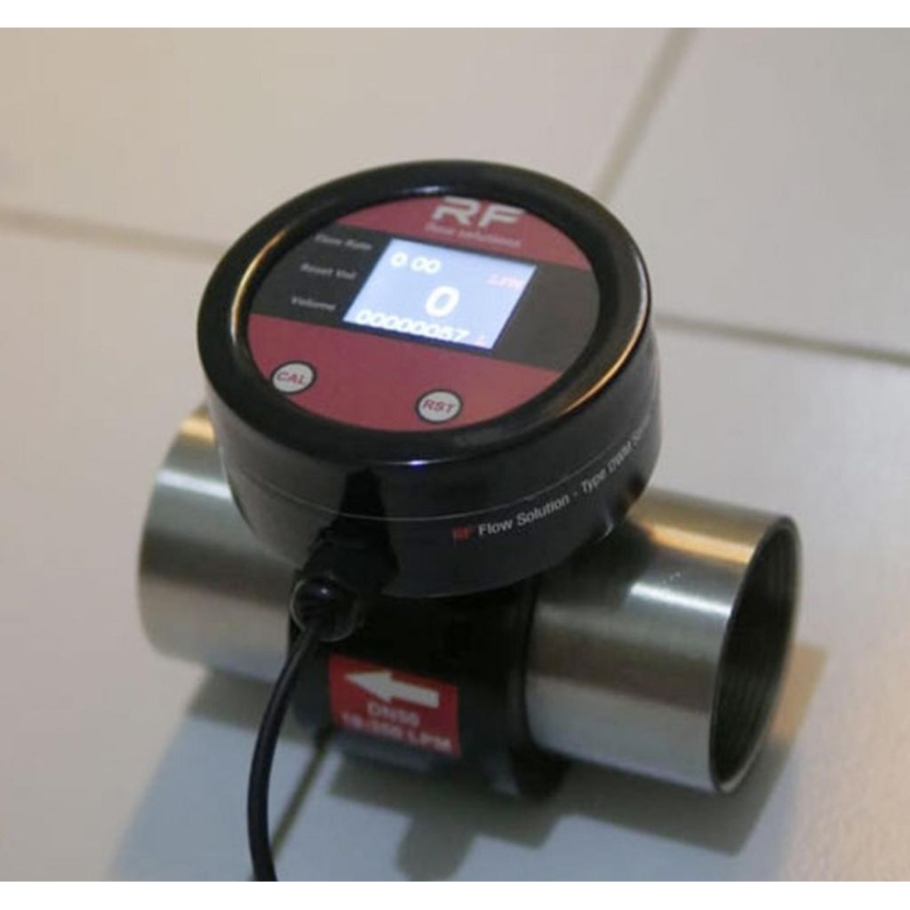Flow Meter Turbine Digital Size 1" Merk RF RS485