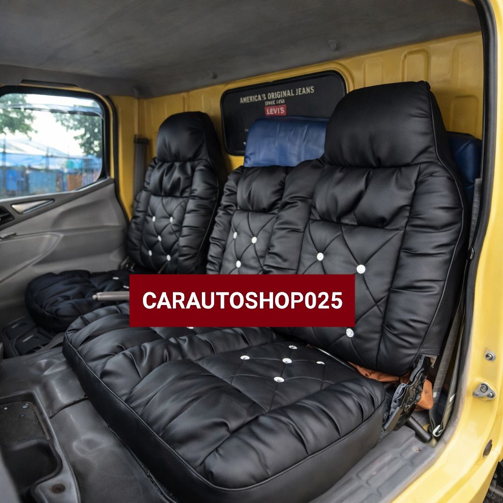 PROMO SPESIAL interior sarung kulit jok mobil truck center,hino 500,fuso,lohan,dan truck lainnya