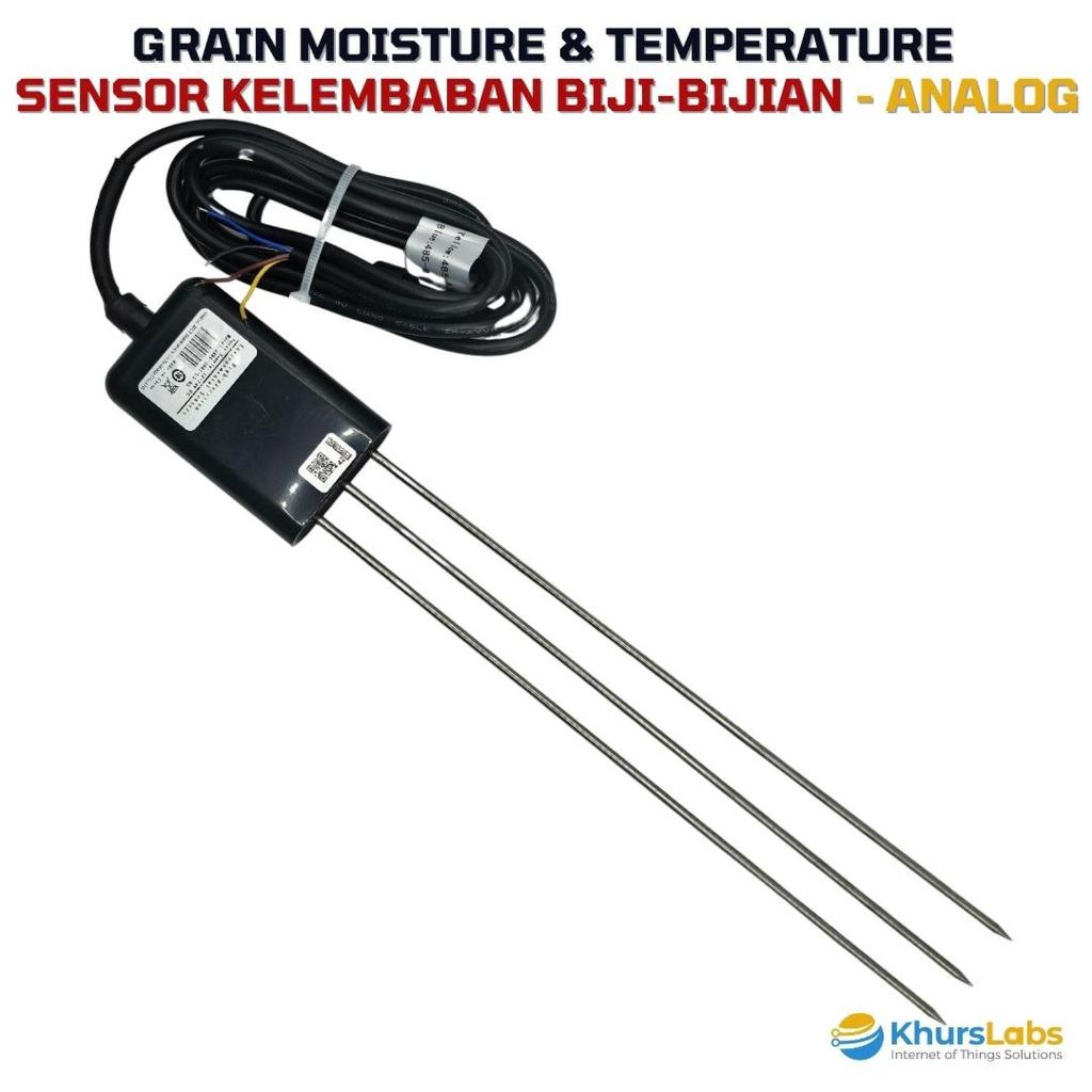 Grain Moisture & Temperatur Sensor Kadar Air Kelembaban Dan Suhu Biji-Bijian Analog 0-5V MCU IOT