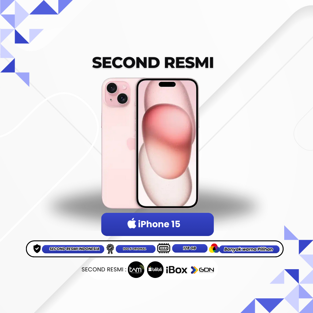 iPhone 15 128GB 256GB Second Resmi | EX iBox Garansi Indonesia