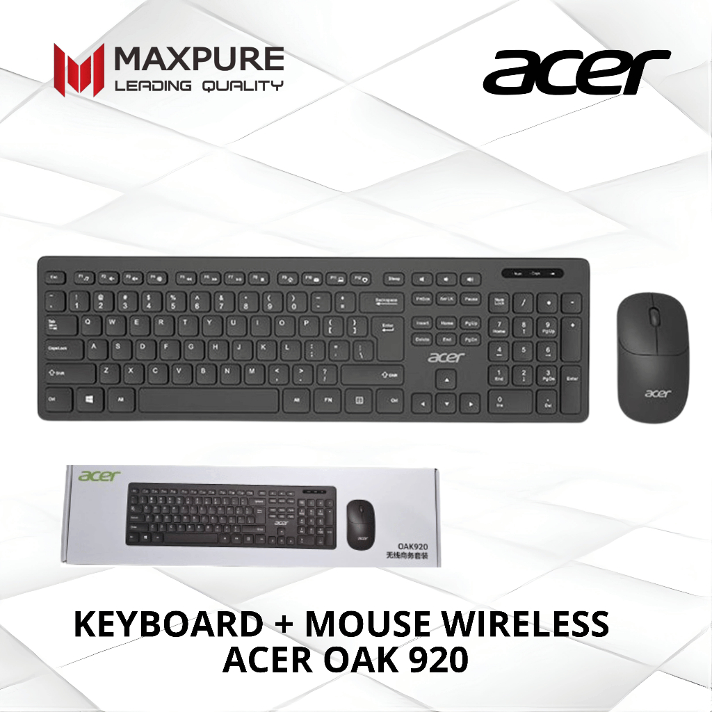 Acer Oak920 Original - Keyboard Dan Mouse Wireless Nirkabel 2.4GHz
