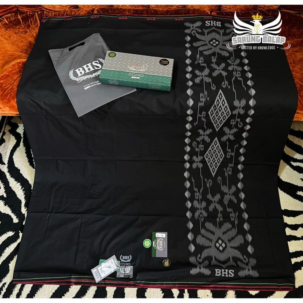 Sarung BHS Cosmo Polos Hitam Gold BHS Hitam Polos BHS Polos Warna