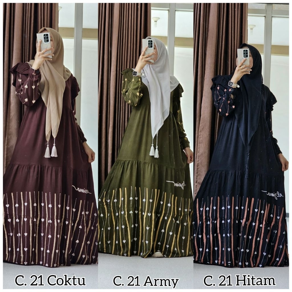 DRESS ELZEIMA GAMIS TWILL CANDA gamissyarikekinianhonedresskaftangamisrayonbajumusllimcewekbestselle