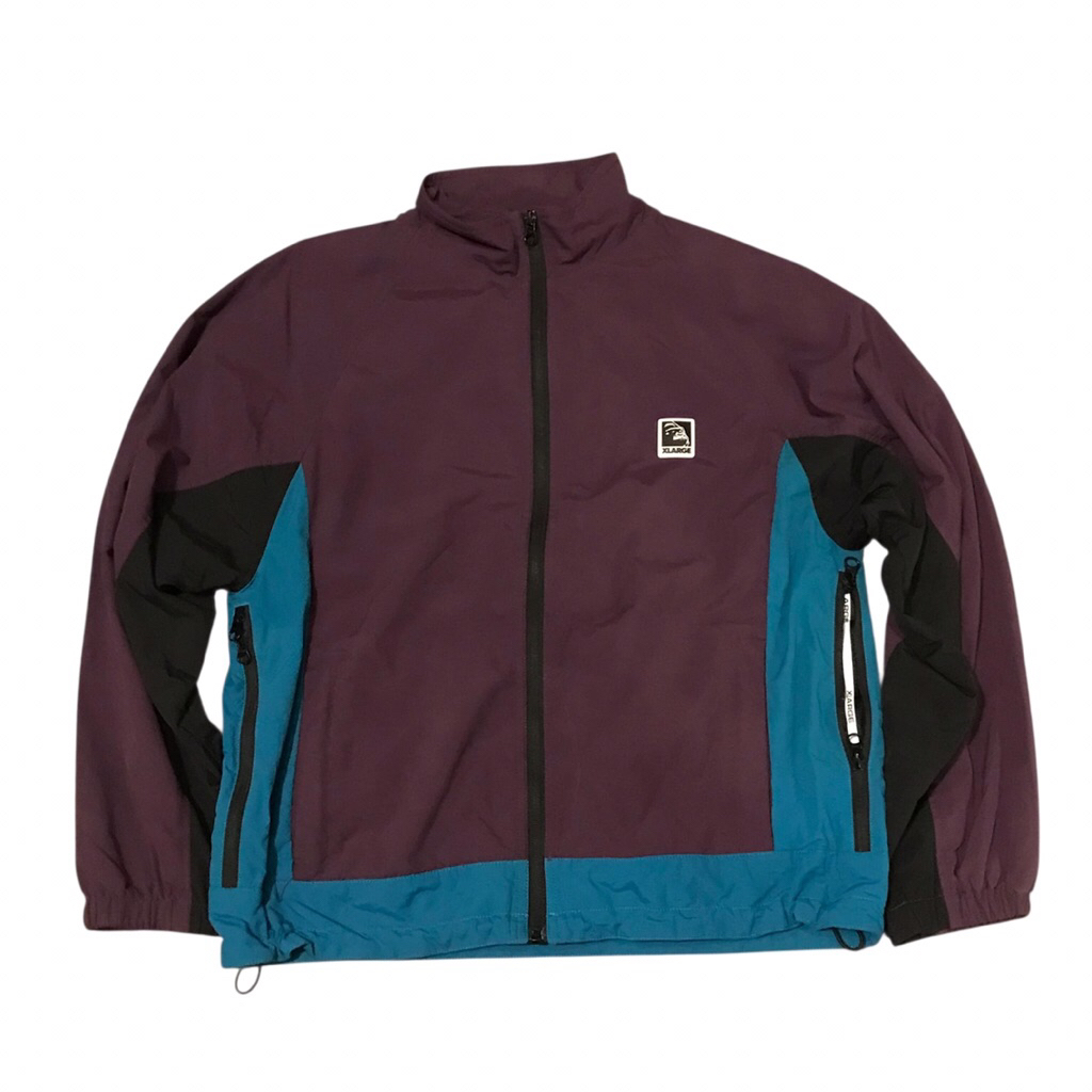 Vintage Xlarge Jp Japan Tracktop outdoor Jacket  Deep purple violet  Reflective lamp jacket Size S