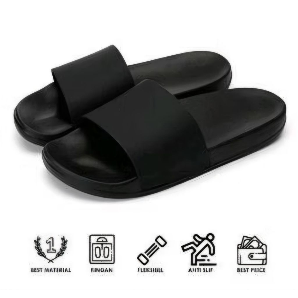 Sandal Polos Slide Slop Pria Wanita Sandal slop Eva Phylon Upper loke sistem karet