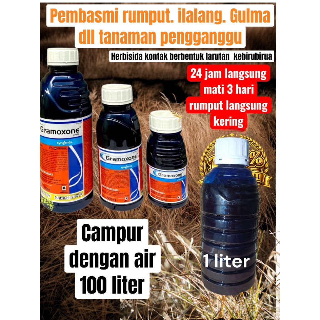 Cod gramoxone 1 liter / gramoxone 276sl / herbisida 1 liter / gramoxone pembasmi rumput  / gramoxone