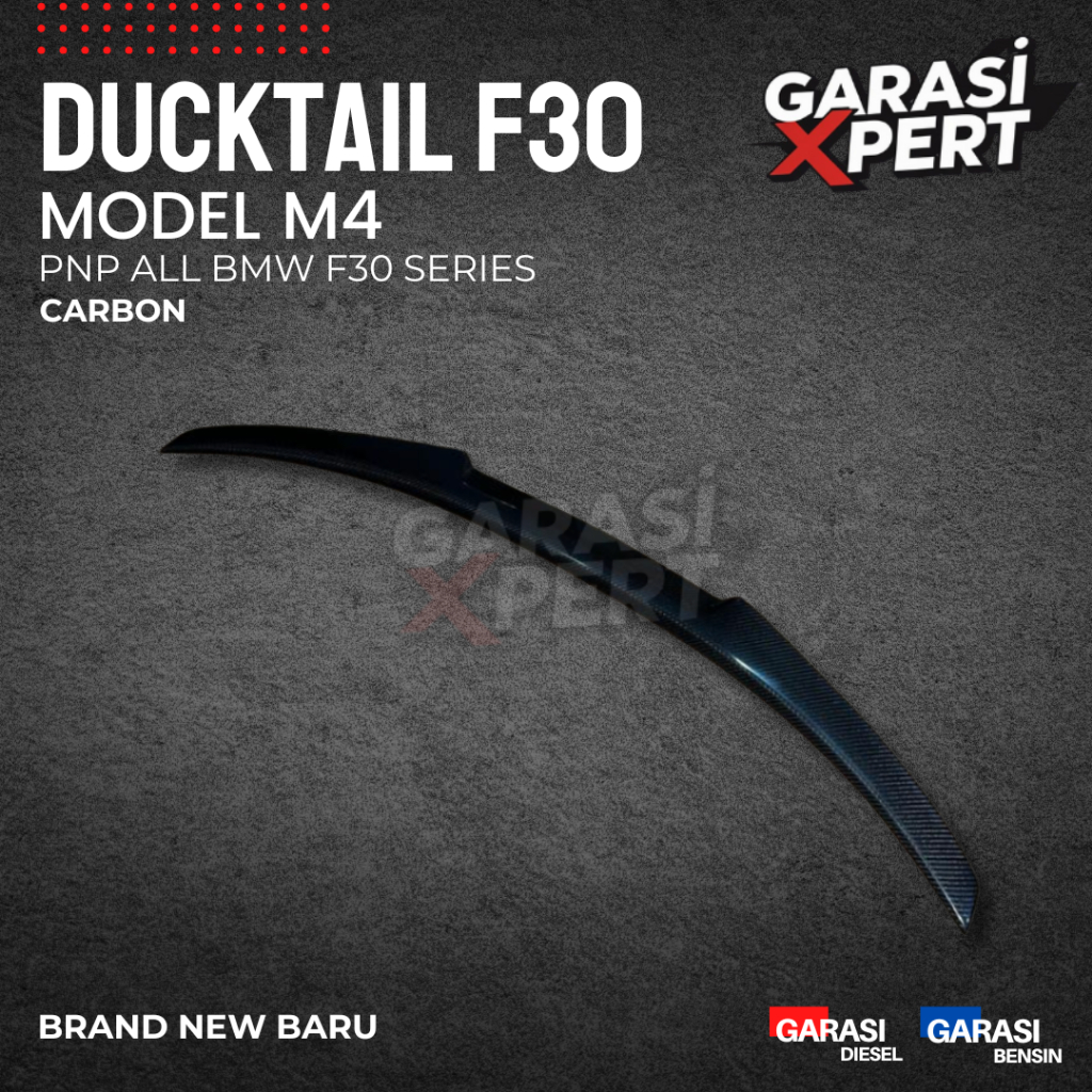DUCKTAIL SPOILER BMW F30 MODEL M4 STYLE CARBON