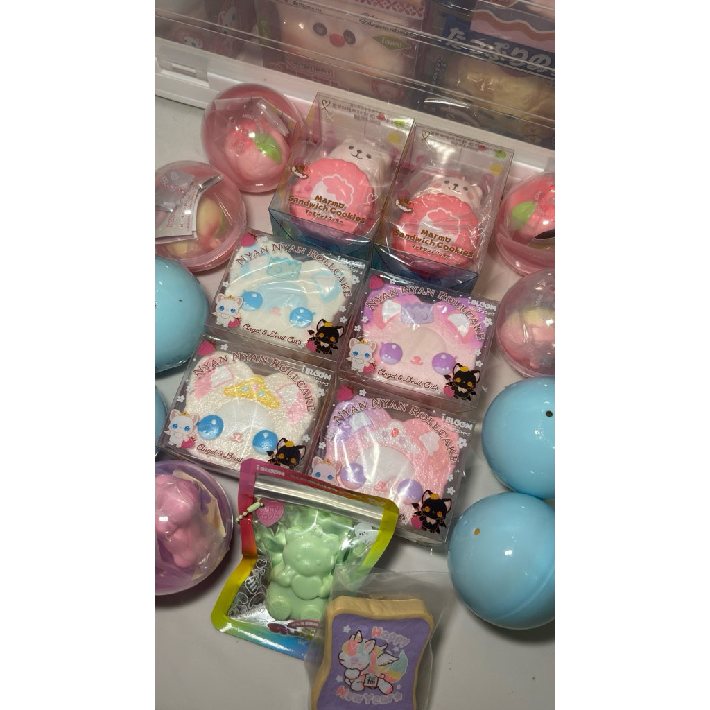ibloom mini peach pearl pink squishy