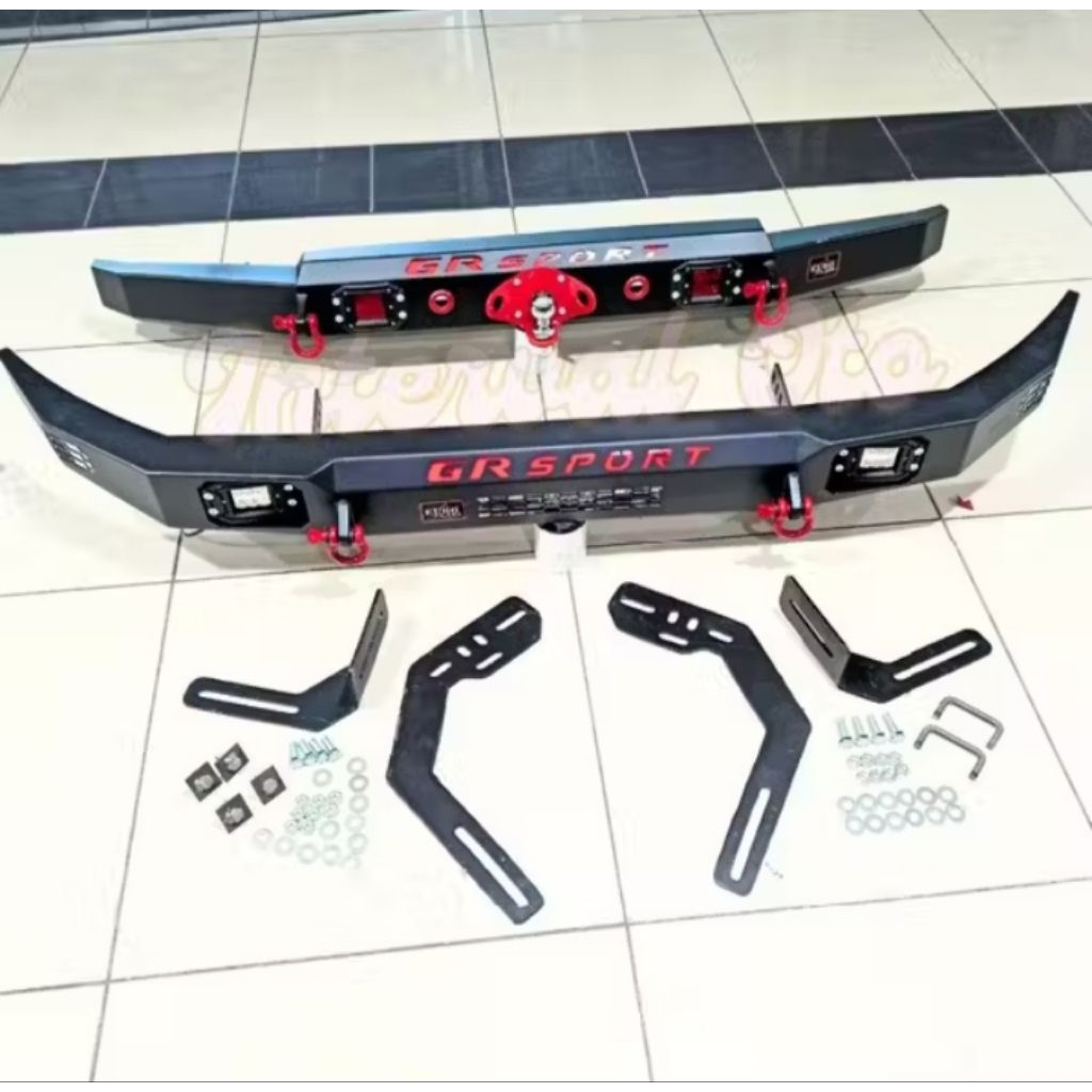 paket tanduk depan towing belakang Rush GR sport pengaman pelindung bemper custom style baja untuk t