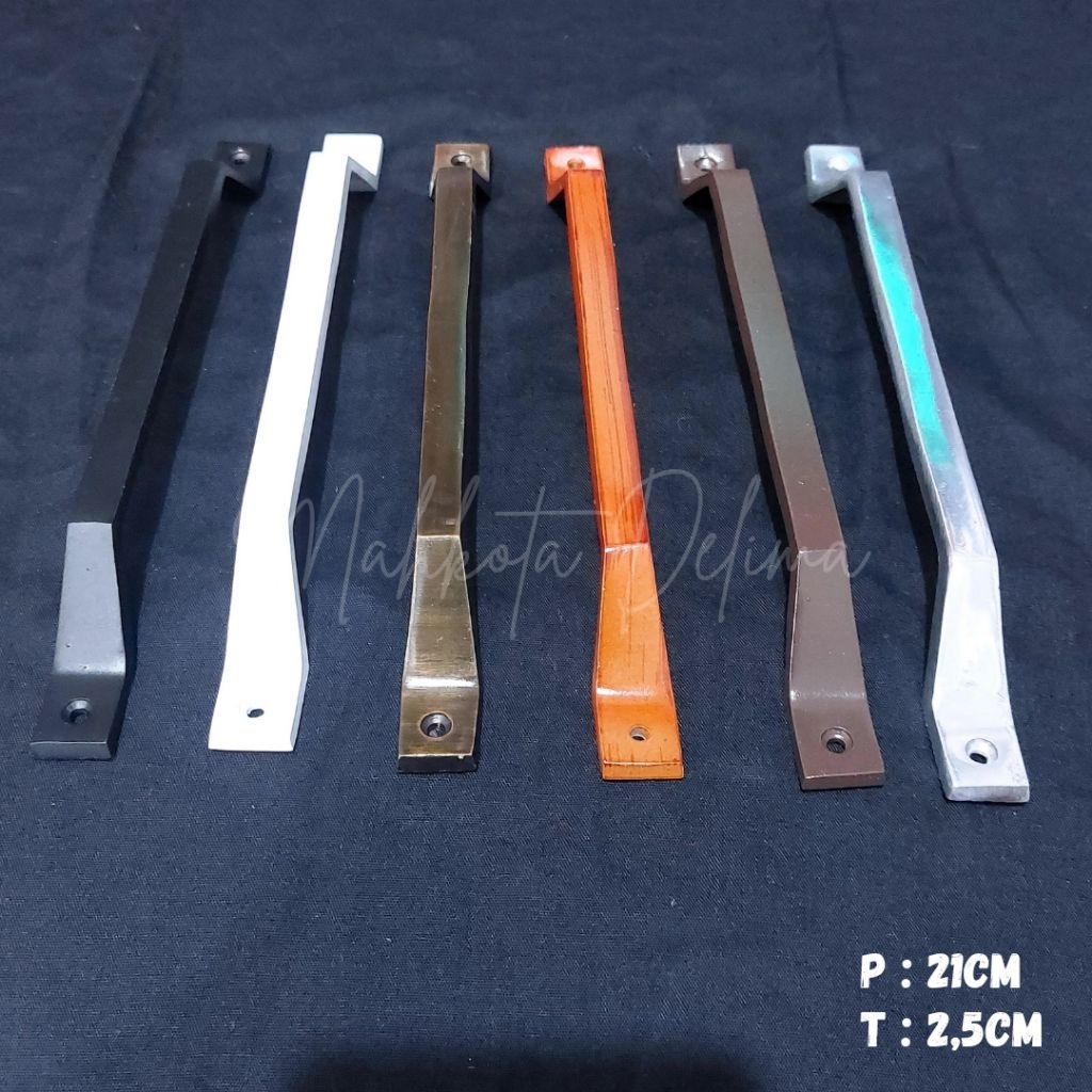Handle Laci Tarikan Gagang Pintu Aluminium 21cm Almari Lemari Jendela Dapur Kitchenset Minimalis