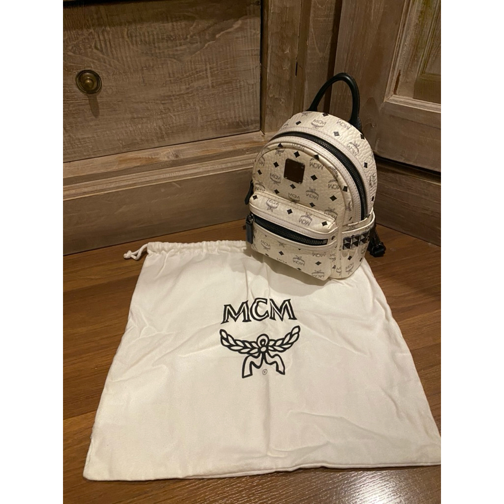 MCM Stark Bebe Boo Backpack In Visetos