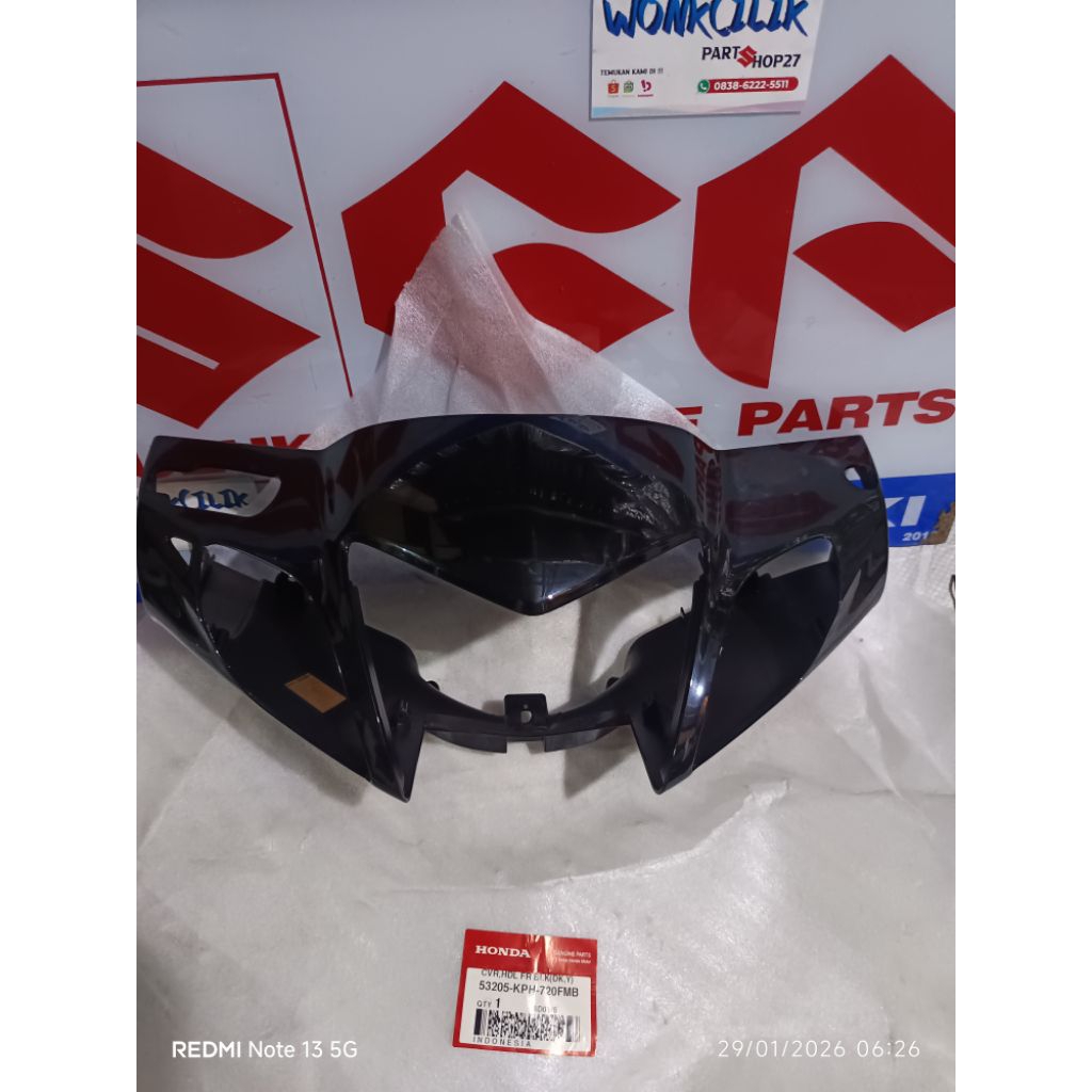 batok totok lampu depan honda karisma125 hitam cakram original ahm