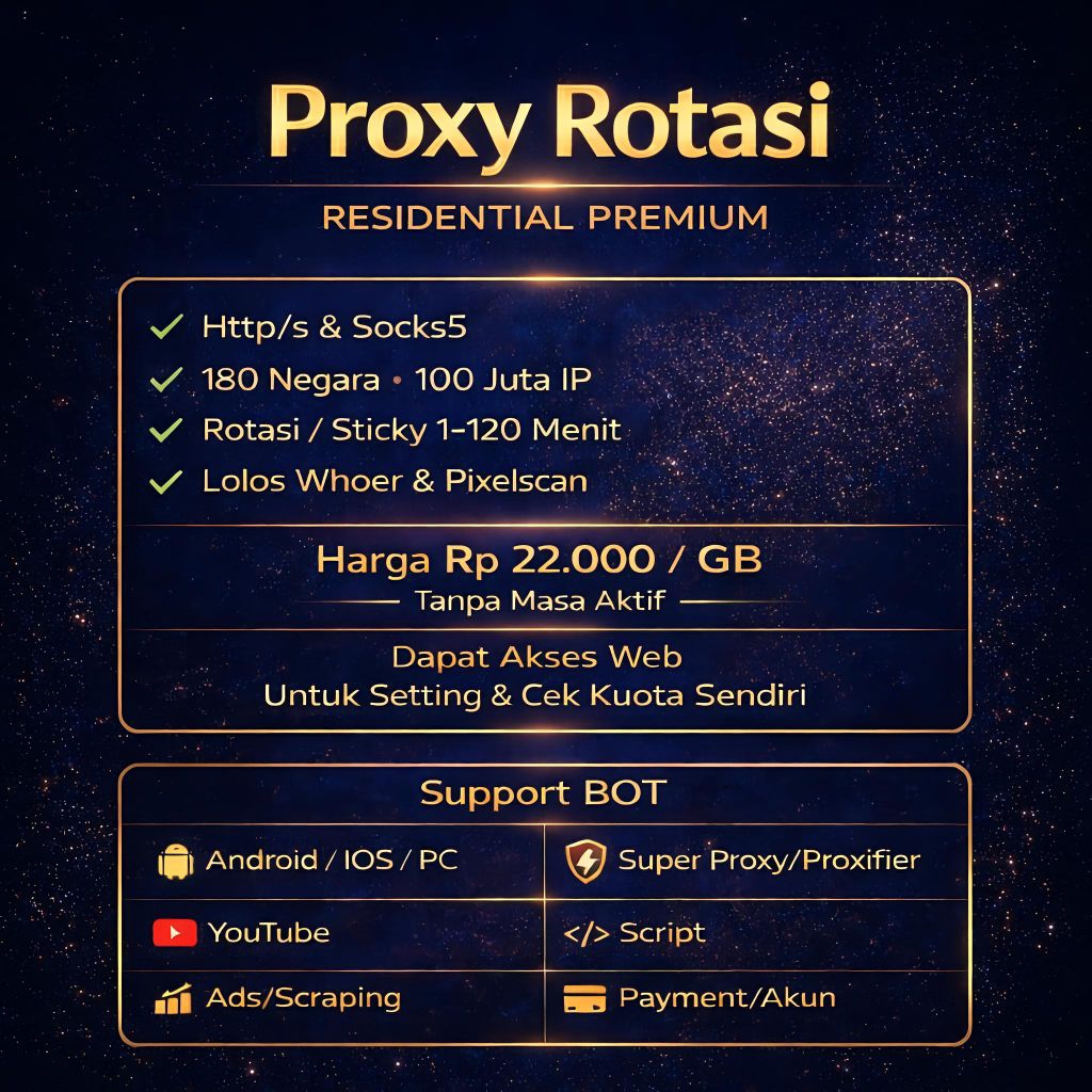 Proxy Rotasi Residential Premium