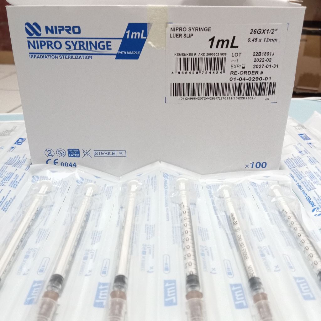 Spuit 1cc Syringe 1cc Nipro Harga perpcs