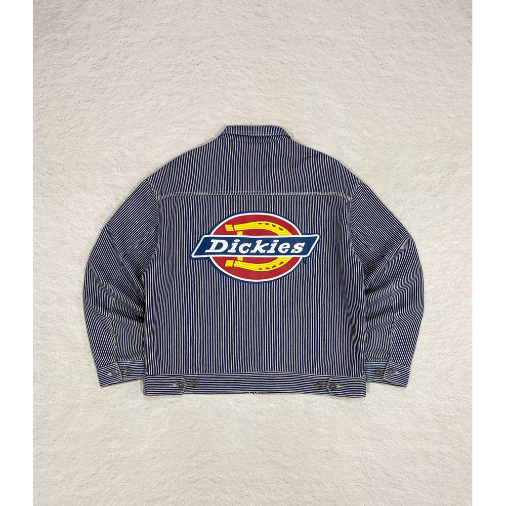 dickies work jacket hickory big logo