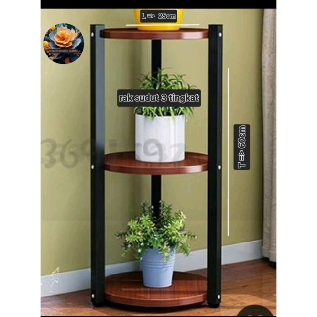 rak sudut,rak meja bulat,rak bunga.