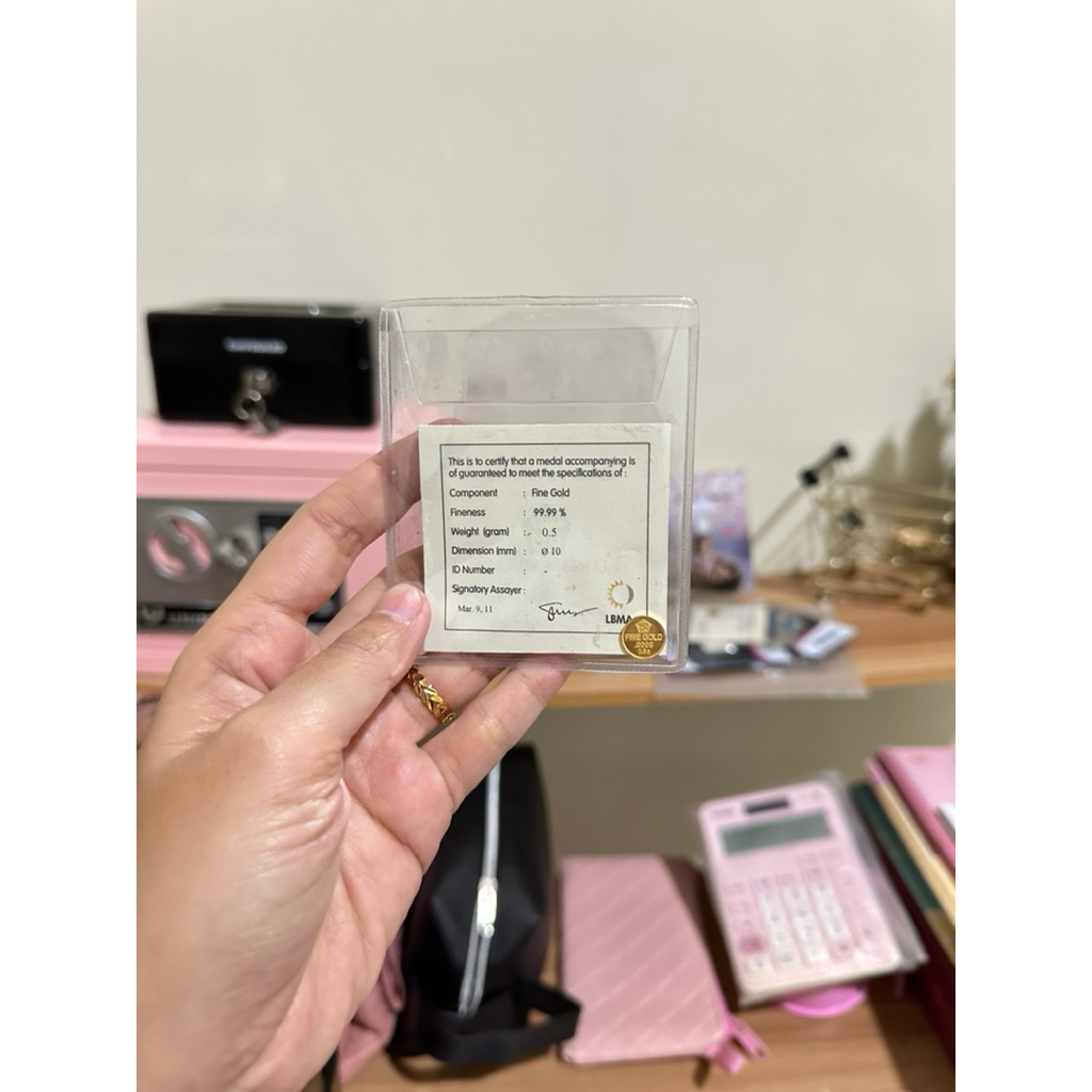 Logam Mulia Antam retro bulat 0,5gr rare item super rare langka emas langka