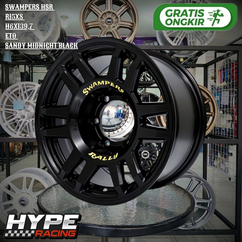 HSR SWAMPERS RING 15 | VELG MOBIL R15 LEBAR 8 LUBANG 6 UNTUK BLAZER , TRITON , HARDTOP , PANTHER