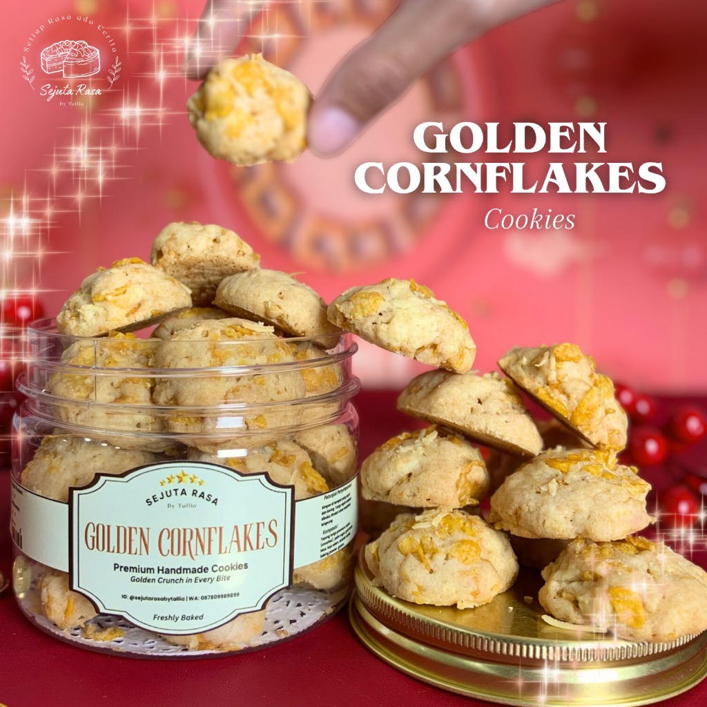 Hampers Imlek Eksklusif Cookies Golden Cornflakes Premium Butter Renyah Handmade Sejuta Rasa