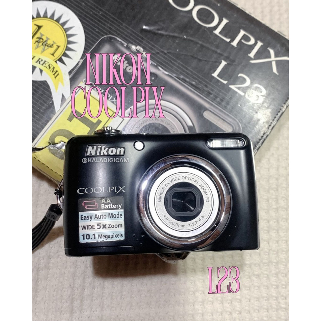 Digicam Nikon Coolpix L23 Black Hitam nego murah camdig