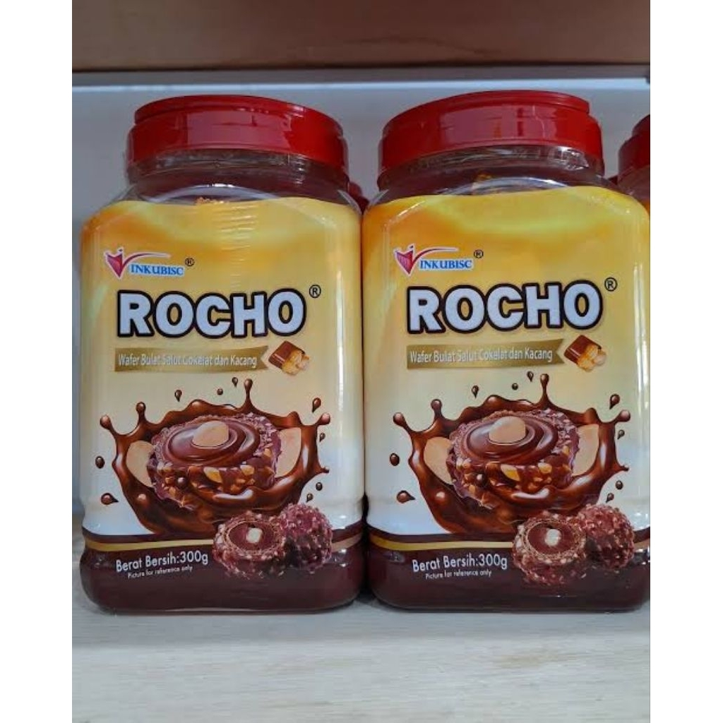 Rocho Wafer Bola Coklat Kacang 300 gram