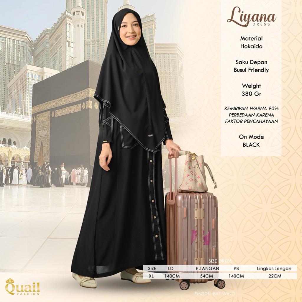 Quail Hijab - LIYANA EXCLUSIVE DRESS ORI QUAIL | GAMIS DEWASA BUSUI FRIENDLY | ORIGINAL QUAIL HIJAB