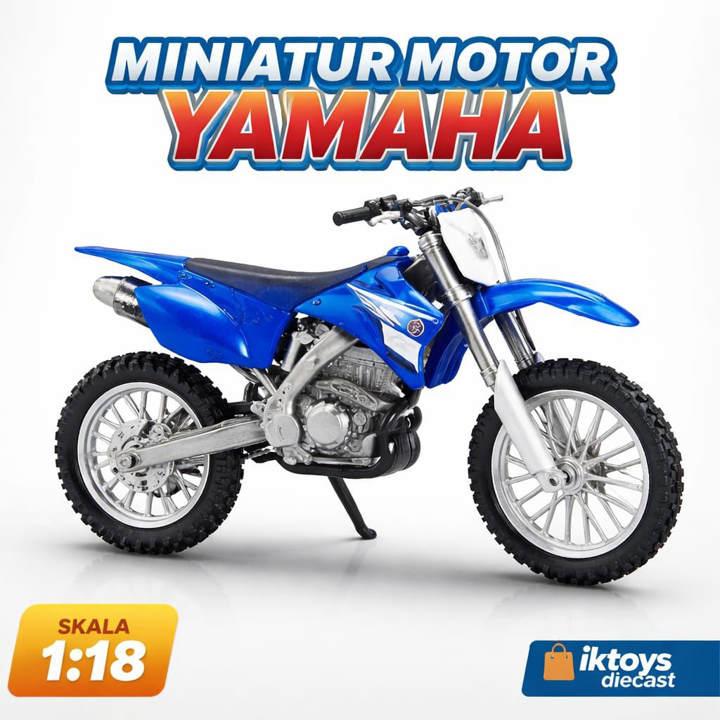 Miniatur Motor Yamaha Trail Maisto 1:18 – Mainan Besi Keren & Pajangan
