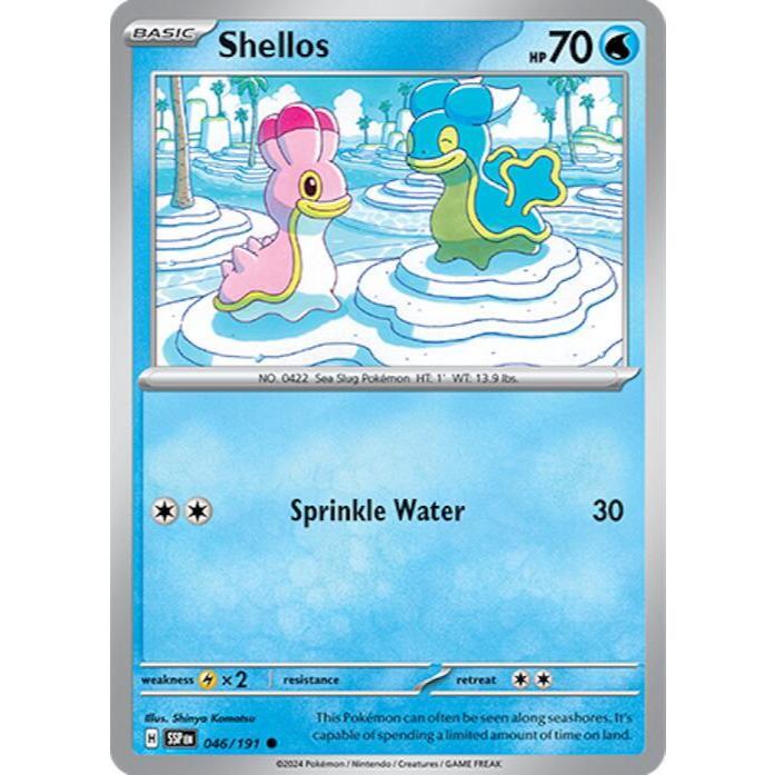 Kartu Pokémon TCG Bahasa Inggris KONDISI NM 046/191 Shellos - SV08: Surging Sparks (SSP)