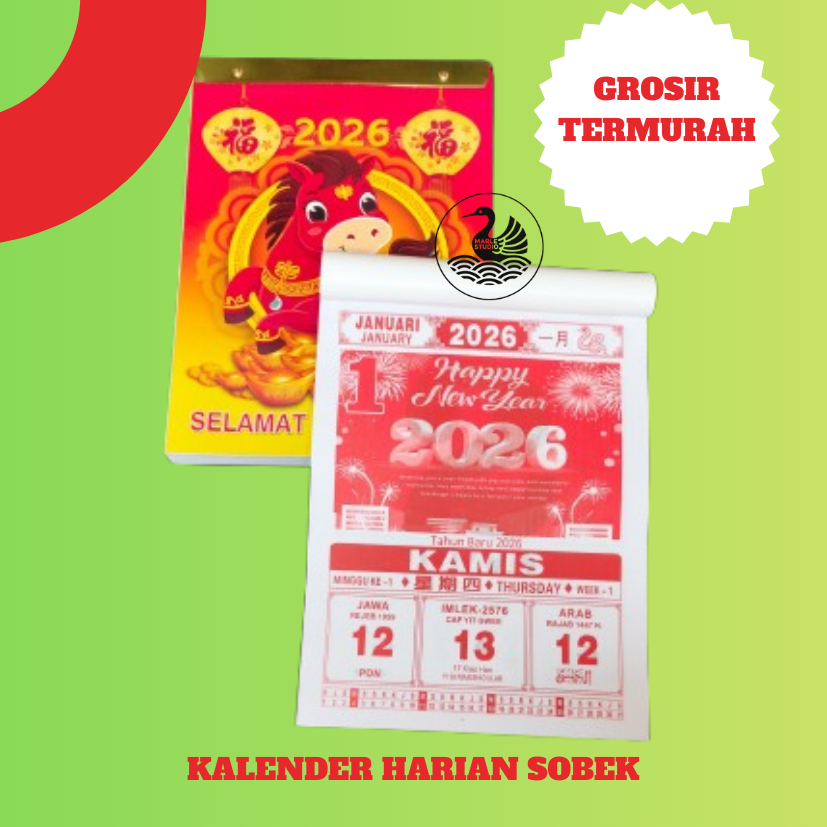 KALENDER HARIAN SOBEK 2026 HARGA TERMURAH 365 LEMBAR LENGKAP