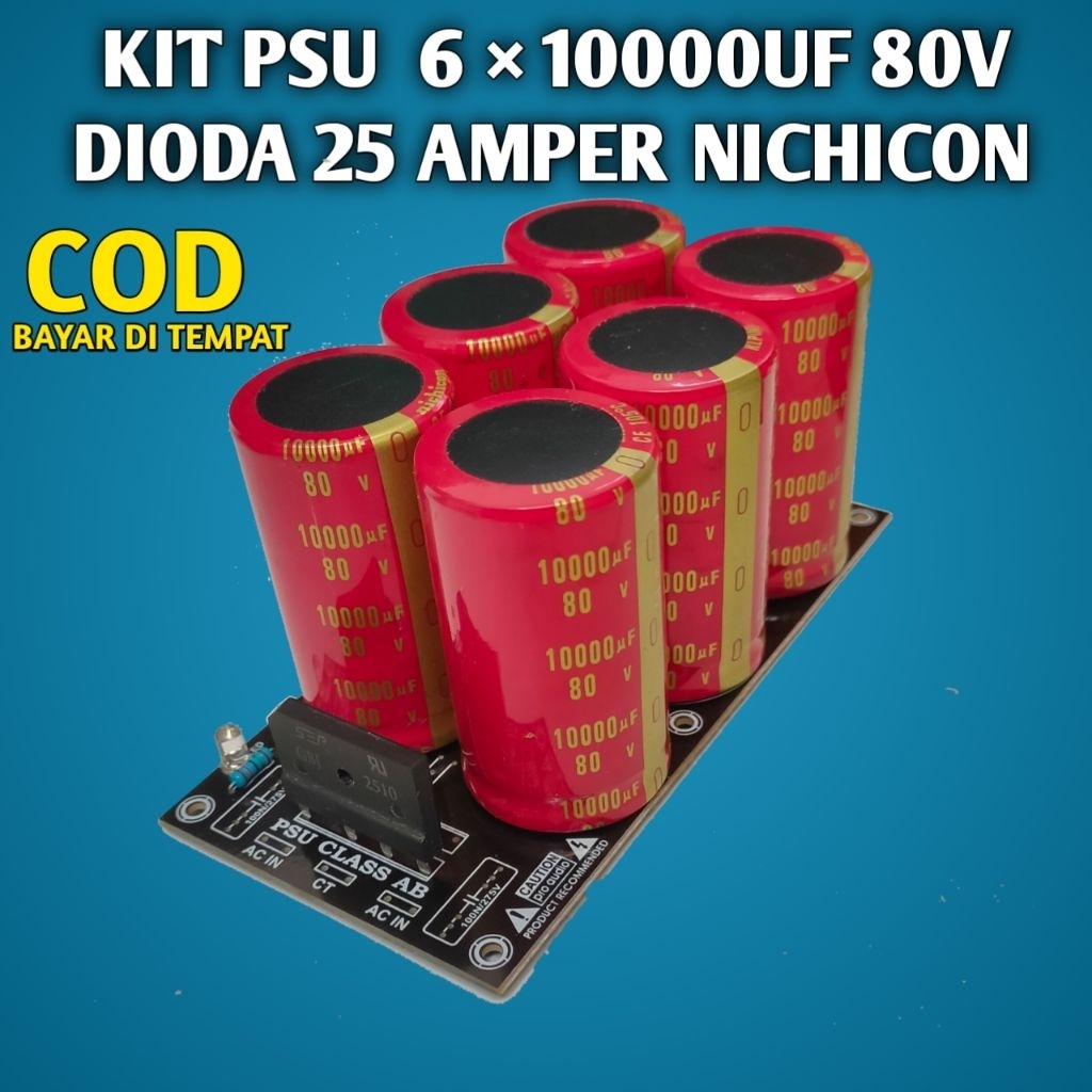 PSU ELCO 80V 10000UF DIODA 25 AMPER NICHICON