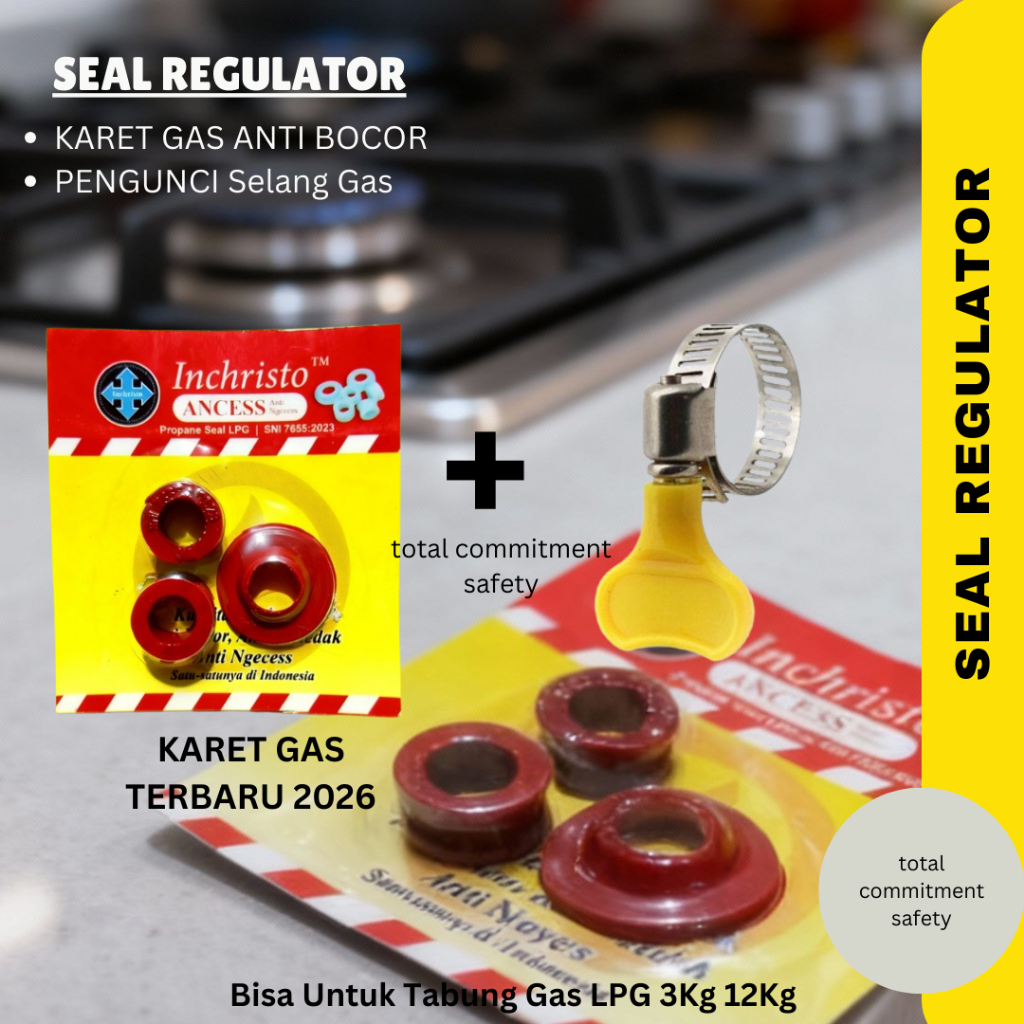 [ PAKET ] KARET gas inchristo  dan KLEM SELANG