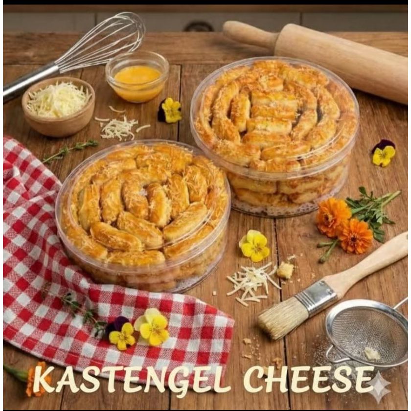Kastengel Keju Cheddar Edam 500g Halal Toples Rasa Keju Cocok Hari Raya