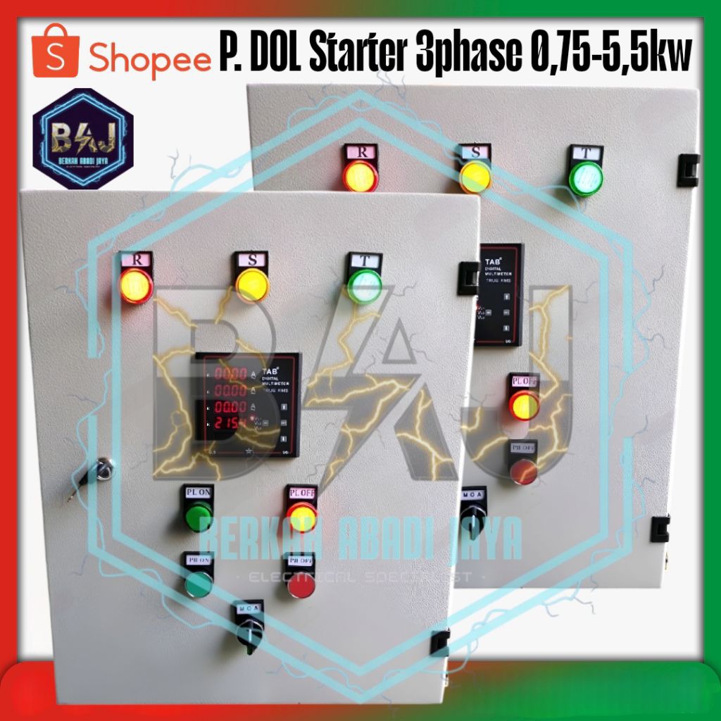 panel dol starter 3phase digital meter 1,1-5,5kw digital meter