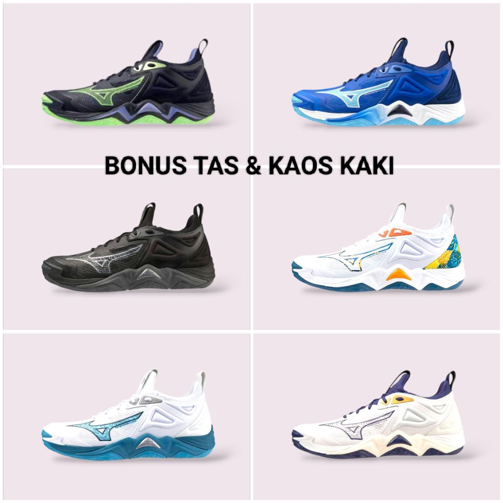 Mizuno wave momentum 3 grade ori /Sepatu volly mizuno wave momentum 3 pria wanita/ sepatu voli wave 
