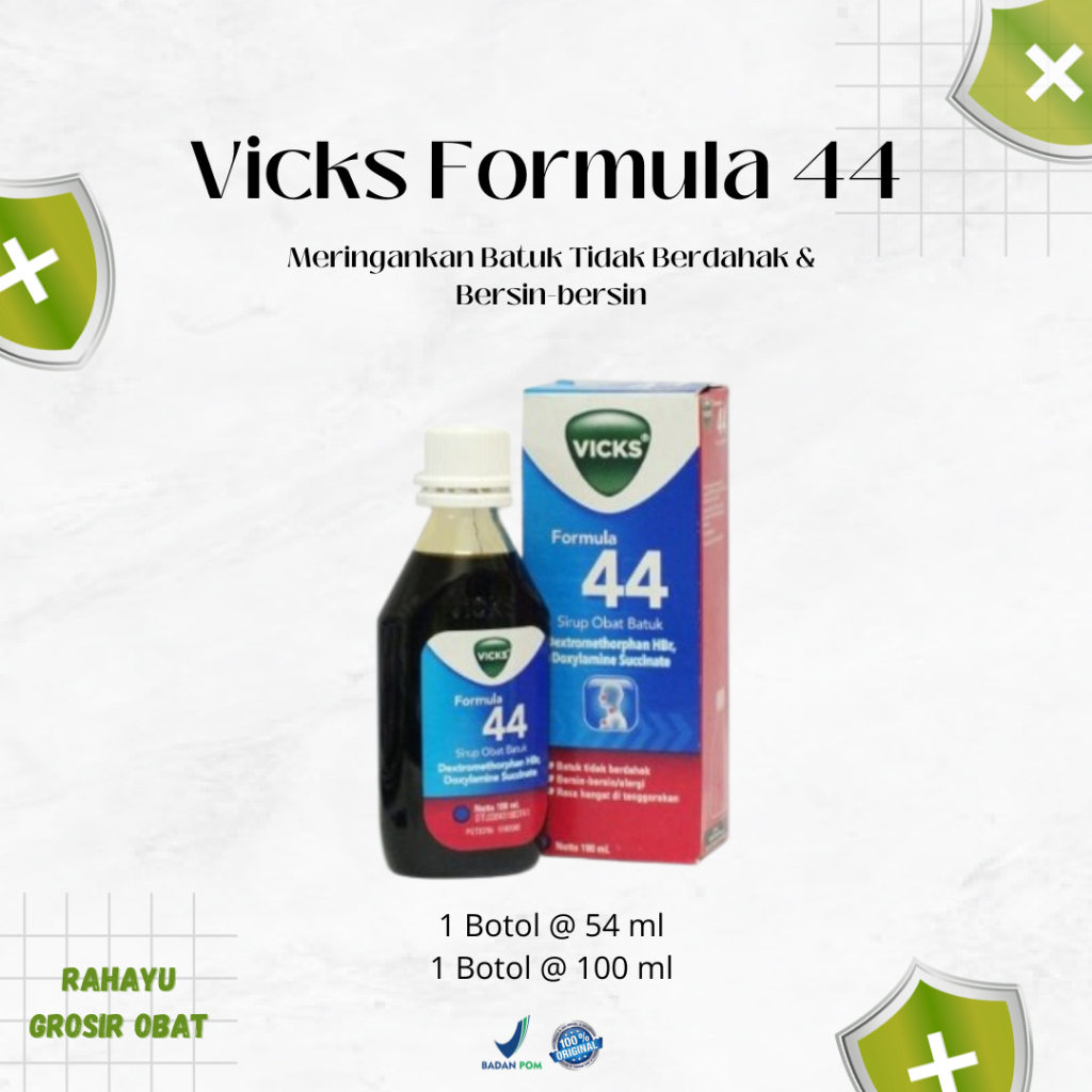 Vicks Formula 44 Dewasa Sirup Obat Batuk Pilek