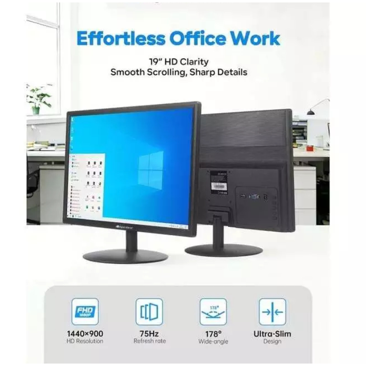 DIGITAL ALLIANCE MONITOR 19 - 22 INCH HD 900P 5MS 75HZ VGA HDMI BLACK DA19-BGS75T