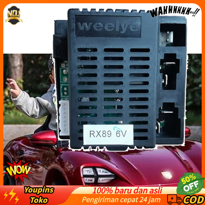 Asli RX89-6V Weelye Receiver Remot Mobil Aki Universal Untuk Mobilan Aki Anak